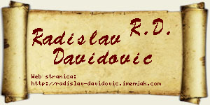 Radislav Davidović vizit kartica